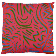 Pattern Saying Wavy Large Cushion Case (one Side) by Salman4z