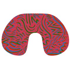 Pattern Saying Wavy Travel Neck Pillow by Salman4z