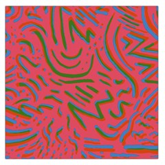 Pattern Saying Wavy Square Satin Scarf (36  X 36 ) by Salman4z