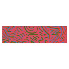 Pattern Saying Wavy Oblong Satin Scarf (16  X 60 ) by Salman4z