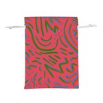 Pattern Saying Wavy Lightweight Drawstring Pouch (M) Front