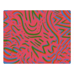 Pattern Saying Wavy Premium Plush Fleece Blanket (large)