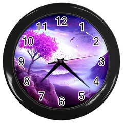 Fantasy World Wall Clock (black)