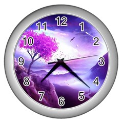 Fantasy World Wall Clock (silver)