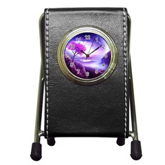 Fantasy World Pen Holder Desk Clock