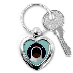 Astronaut Space Astronomy Universe Key Chain (heart) by Salman4z