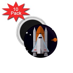 Rocket Space Universe Spaceship 1 75  Magnets (10 Pack)  by Salman4z