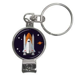 Rocket Space Universe Spaceship Nail Clippers Key Chain by Salman4z