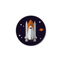 Rocket Space Universe Spaceship Golf Ball Marker by Salman4z