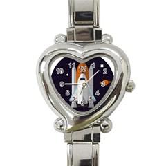 Rocket Space Universe Spaceship Heart Italian Charm Watch by Salman4z