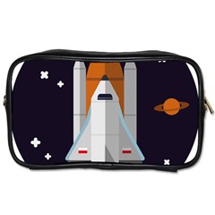 Rocket Space Universe Spaceship Toiletries Bag (two Sides) by Salman4z