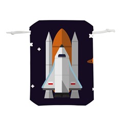 Rocket Space Universe Spaceship Lightweight Drawstring Pouch (m) by Salman4z