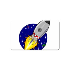 Rocket Ship Launch Vehicle Moon Magnet (name Card) by Salman4z