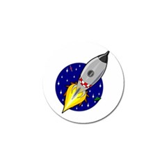 Rocket Ship Launch Vehicle Moon Golf Ball Marker (4 Pack) by Salman4z