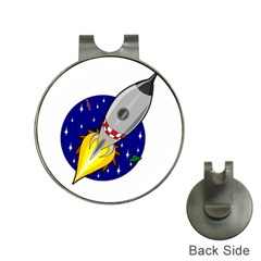 Rocket Ship Launch Vehicle Moon Hat Clips With Golf Markers by Salman4z