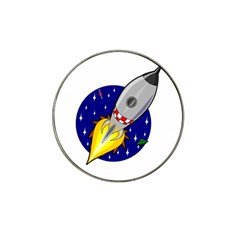 Rocket Ship Launch Vehicle Moon Hat Clip Ball Marker (4 Pack) by Salman4z