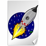 Rocket Ship Launch Vehicle Moon Canvas 12  x 18  11.88 x17.36  Canvas - 1