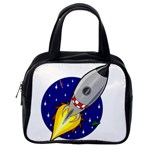 Rocket Ship Launch Vehicle Moon Classic Handbag (One Side) Front