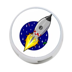 Rocket Ship Launch Vehicle Moon 4-port Usb Hub (two Sides) by Salman4z