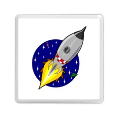 Rocket Ship Launch Vehicle Moon Memory Card Reader (square) by Salman4z