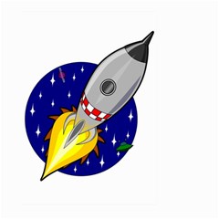 Rocket Ship Launch Vehicle Moon Large Garden Flag (two Sides) by Salman4z