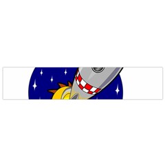 Rocket Ship Launch Vehicle Moon Small Premium Plush Fleece Scarf by Salman4z