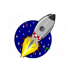 Rocket Ship Launch Vehicle Moon Mini Square Pill Box by Salman4z