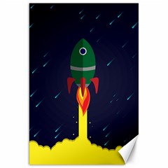 Rocket Halftone Astrology Astronaut Canvas 20  x 30 