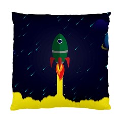 Rocket Halftone Astrology Astronaut Standard Cushion Case (Two Sides)