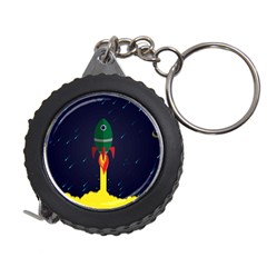 Rocket Halftone Astrology Astronaut Measuring Tape