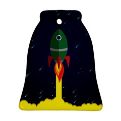 Rocket Halftone Astrology Astronaut Ornament (Bell)