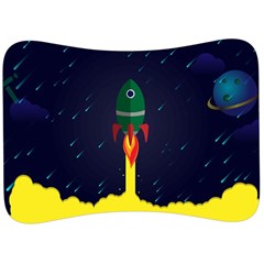 Rocket Halftone Astrology Astronaut Velour Seat Head Rest Cushion