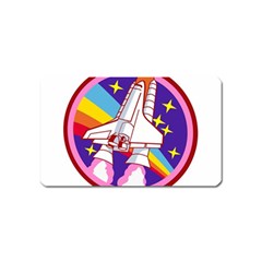 Badge Patch Pink Rainbow Rocket Magnet (name Card) by Salman4z