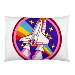 Badge Patch Pink Rainbow Rocket Pillow Case by Salman4z