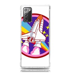 Badge Patch Pink Rainbow Rocket Samsung Galaxy Note 20 Tpu Uv Case by Salman4z