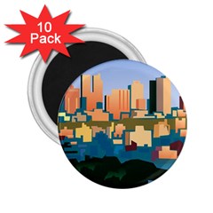 City Buildings Urban Dawn 2 25  Magnets (10 Pack)  by Salman4z