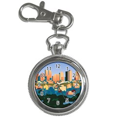 City Buildings Urban Dawn Key Chain Watches by Salman4z