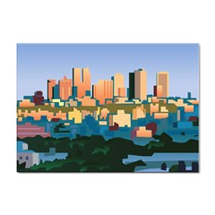 City Buildings Urban Dawn Sticker A4 (100 Pack) by Salman4z