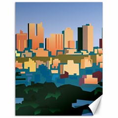 City Buildings Urban Dawn Canvas 12  X 16  by Salman4z