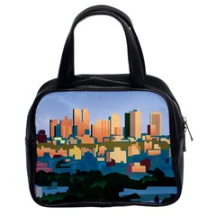 City Buildings Urban Dawn Classic Handbag (two Sides) by Salman4z