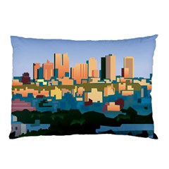 City Buildings Urban Dawn Pillow Case by Salman4z