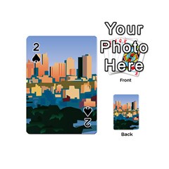 City Buildings Urban Dawn Playing Cards 54 Designs (mini) by Salman4z