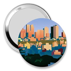 City Buildings Urban Dawn 3  Handbag Mirrors by Salman4z