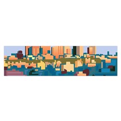 City Buildings Urban Dawn Oblong Satin Scarf (16  X 60 ) by Salman4z