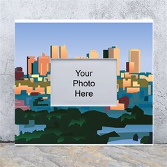 City Buildings Urban Dawn White Wall Photo Frame 5  X 7  by Salman4z