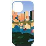 City Buildings Urban Dawn iPhone 14 Black UV Print Case Front