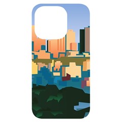 City Buildings Urban Dawn Iphone 14 Pro Black Uv Print Case by Salman4z