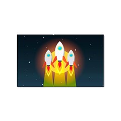 Rocket Take Off Missiles Cosmos Sticker (rectangular) by Salman4z