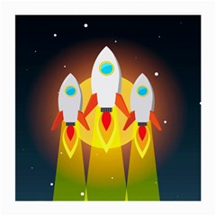 Rocket Take Off Missiles Cosmos Medium Glasses Cloth by Salman4z