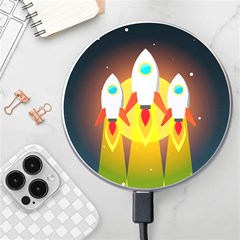 Rocket Take Off Missiles Cosmos Wireless Fast Charger(white) by Salman4z